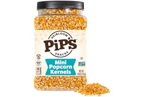 Heirloom Mini Popcorn Kernels by Pipcorn, Non-GMO, Vegan, Gluten Free Snacks, Healthy Unpopped Popcorn - 44 oz Jar
