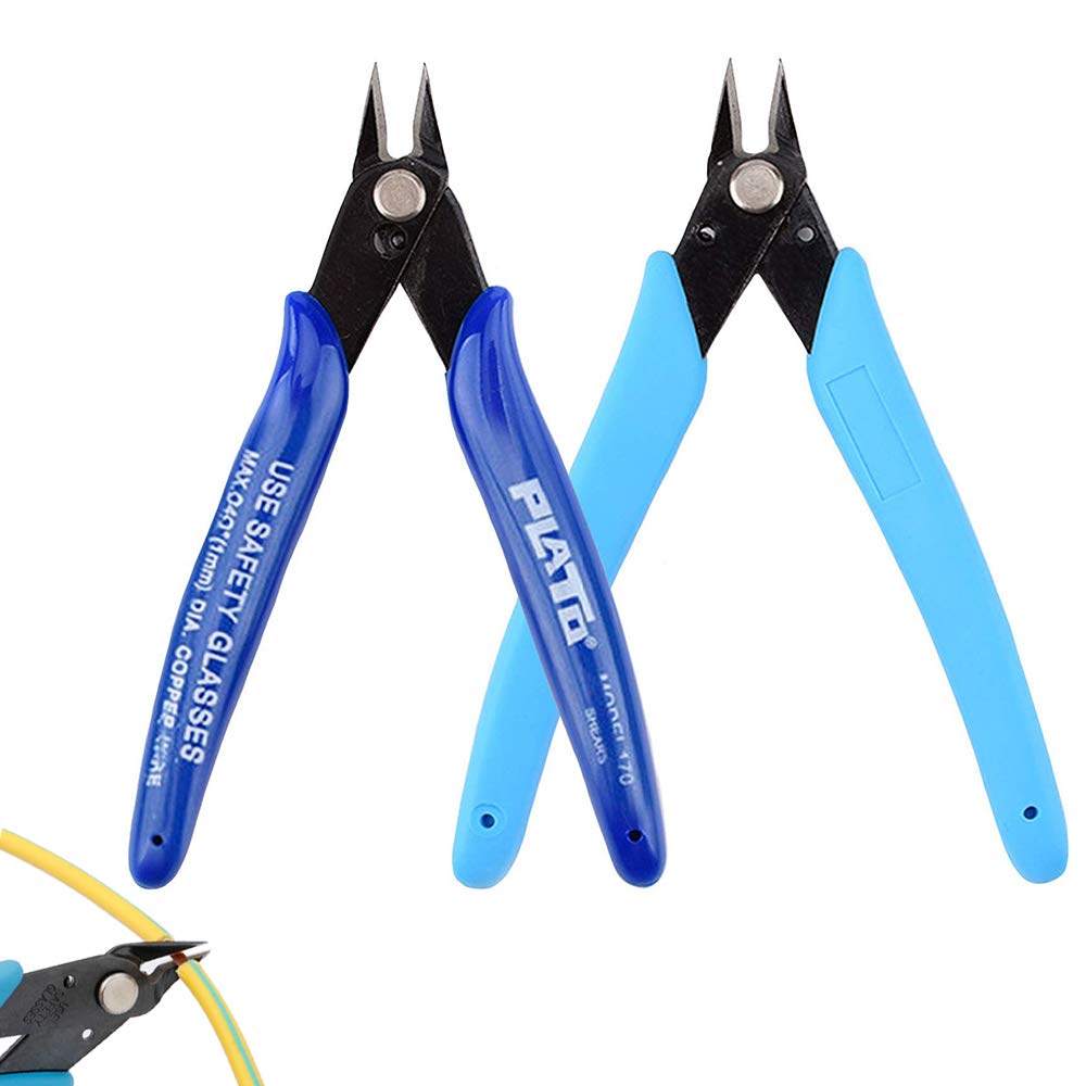 Cutter Precision Pliers Snips for Jewelry Craft DIY Coil Making, Model-Making 2PCS