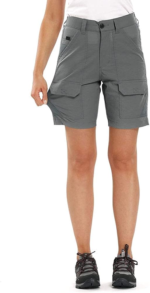 Aiegernle Women's Quick Dry Hiking Shorts, Outdoor Casual Lightweight Stretch Cargo Shorts with Multi Pockets: Clothing