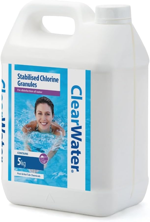 Clearwater Chlorine Granules for Hot Tub & Pool 5 kg Jerry Can