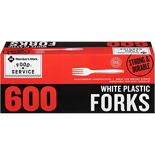 Member's Mark White Plastic Forks (600 ct.) AS