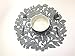 SHA Make Hollow Out Wool Felt Heat Insulation Table Round Indoor or Outdoor Placemats Charger 4pcs,Size 14''(14 Gray)