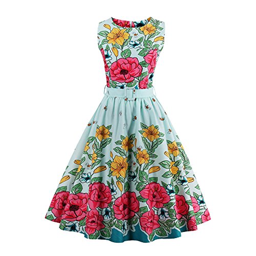Huhhrry Womens 50s Vintage Dress Sleeveless Boat Neck A Line | Desertcart  Brunei