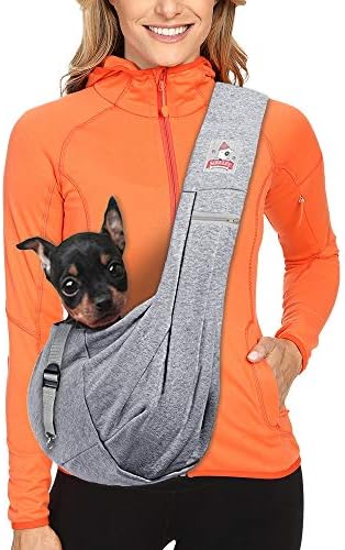 MRELEC Small Cat Pet-Dog-Carrier-Sling-Backpack Front Pack Purse Puppy Shoulder Bag Snuggle Dog Travel Pouch Outdoor Riding Tote for Men Girl