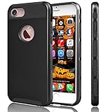 iPhone 6S Case, Tekcoo(TM) iPhone 6 / 6S (4.7 INCH) [Shock Absorbing] [Scratch Proof] Hybrid Impact Defender Slim Hard Case Cover Plastic Shell Outer +TPU Rubber Silicone Inner [Black/Black]