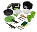 Mess Kit (14 Pcs) for Camping w/ Cookware Set Plus 2 Utensil Sets, 2 Silicone Cups, Cutting Mat & Dunk Bag by EcoCamp Outdoor Gear|Compact, Light & Durable for Military, Backpacking, Hiking|Green