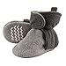 Hudson Baby Unisex-Baby Cozy Fleece Booties Slipper Sock, Charcoal Heather Gray, 12-18 Months