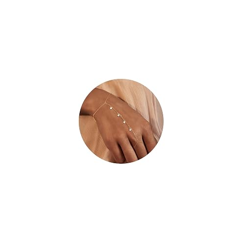 Gold Hand Chain Ring Bracelet - Adjustable Finger-to-Wrist Jewelry Set For Women, Trendy Layered Look - View #11