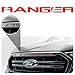 Bogar Tech Designs - Letter Inlay Overlay Decal Sticker Vinyl Letters for Front Hood Grille Compatible with Ford Ranger 2019, Gloss RED