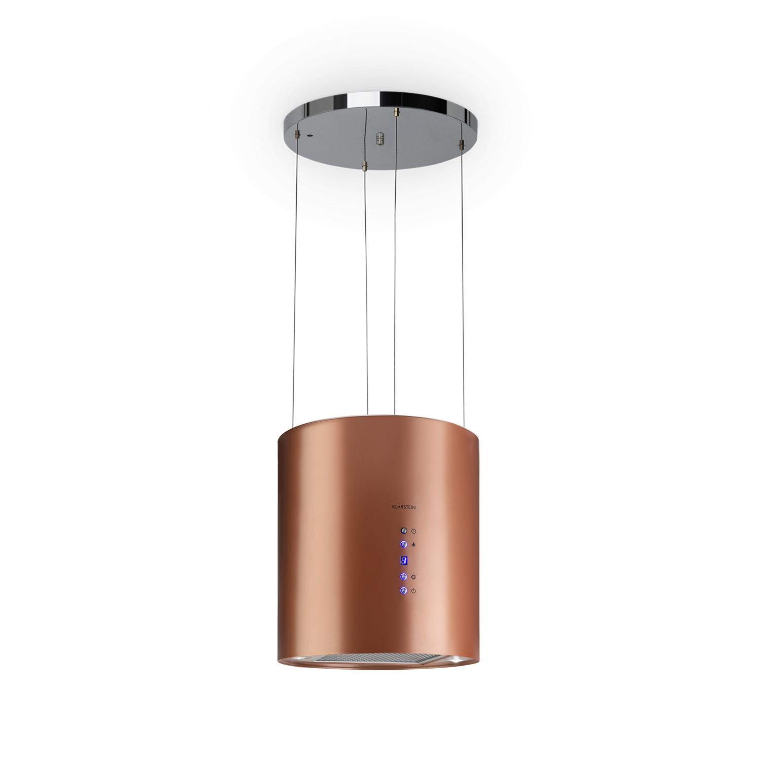 Klarstein-Campana-Extractora-Colgante-Isla-Cocina-Flujo-de-aire-de-558mh-Temporizador-Extractor-de-Cocina-Ajustable