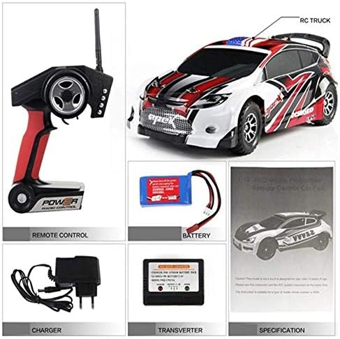 SSBH 1/18 2.4Gh Remote Control Sports Car 4WD Rally Drift RC Car 50Km/H Off-road Climbing Race Car RTR Toy Children And Adult Birthday, 28.5 * 14 * 10.5cm (Color : Red)