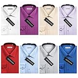 Verno Luxton Men's Fashion(Regular) Fit Long Sleeve Dress Shirt - Available in More Colors