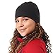 TrailHeads Ponytail Hat - Adrenaline Series | Women’s Running Beanie with Reflective Accents | Black Skull Cap - Black