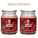 Aromatherapy Hosley Set of 2 Apple Cinnamon Highly Scented, 18 Oz EACH, Jar Candle. High Quality Wax Blend with Essential Oil. Ideal GIFT for party favor, weddings, Spa, Reiki, Meditation.