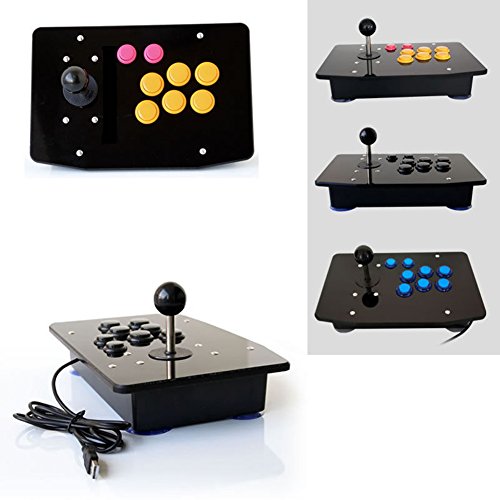 New Arrival DIY Arcade Panel Acrylic Inclined+Joystick Case Replacement for Arcade Game,Black