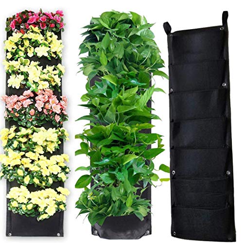 melysUS Household Garden Decoration Plants Wall Bag Planting Blanket 7-Pockets Grow Bags