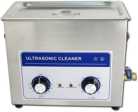 6.5L Professional Ultrasonic Cleaner Machine with mechanical Timer Heated Stainless steel Cleaning tank 110V/220V