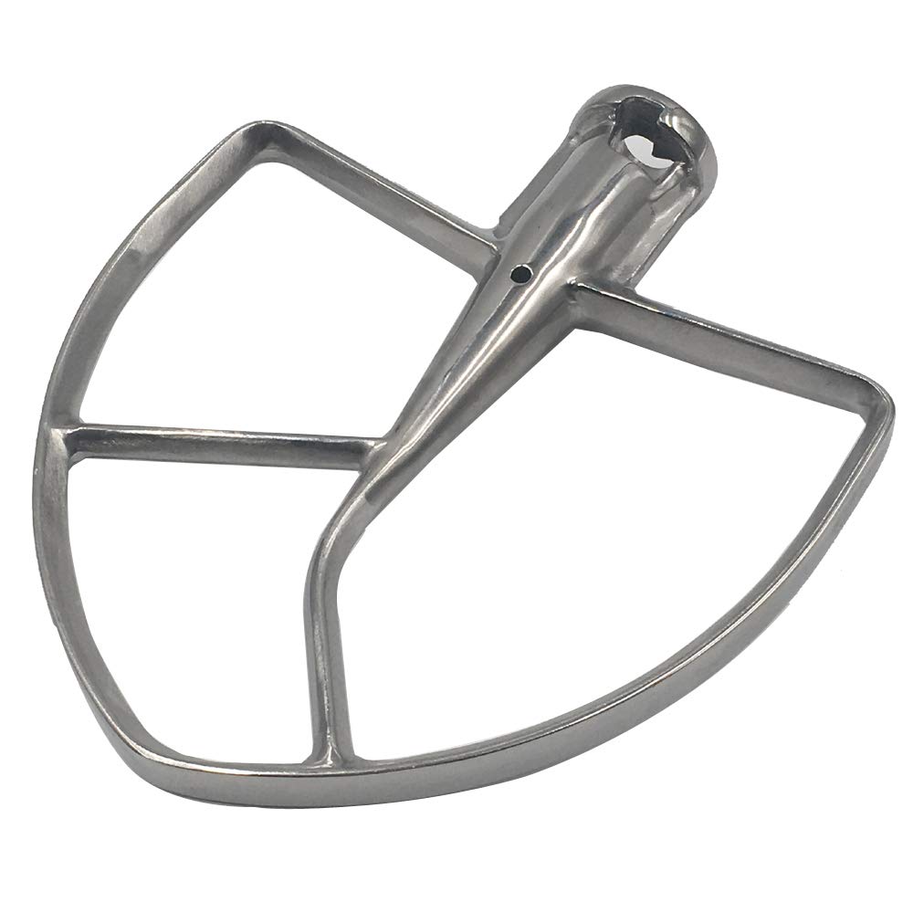 Replacement parts,Stainless steel Flat Beater Attachment,compatible with Kitchenaid 6Qt，7 Qt and 8 Quart Stand Mixers(KP26M1, KP26M1XFQ,KSM7990, KSM7581,KSM8990ER0, KSM8990ES0, KSM8990NP0)