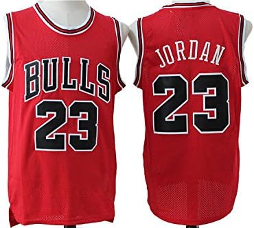 Mens Michael Jordan #23 Chicago Bulls Retro Jersey Red L