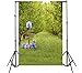 LFEEY 3x5ft Vinyl Thin Photography Background,Spring Scenic Theme Lovely Bears Attractive Backdrop,1(W)x1.5(H)m For Photo Studio Props