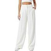 Women's Wide Leg High Waist Loose Palazzo Office Dress Pants with Pockets Work for Women Business Casual