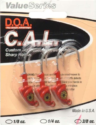 DOA 3/8oz Red C.A.L Jig Head