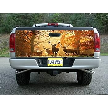 Avery T78 Deer Hunting Buck Tailgate WRAP Vinyl Graphic Decal Sticker F150 F250 F350 Ram Silverado Sierra Tundra Ranger Frontier Titan Tacoma 1500 2500 3500 Bed Cover Tint Image