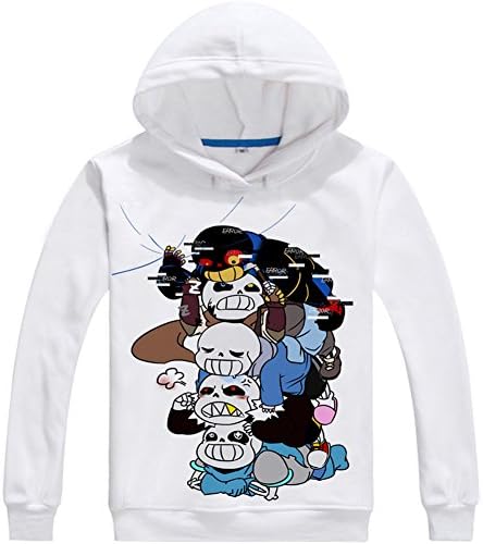 Undertale Sans Papyrus Hoodie Jacket Soft Hooded Sweatshirt Women's Mens Juniors