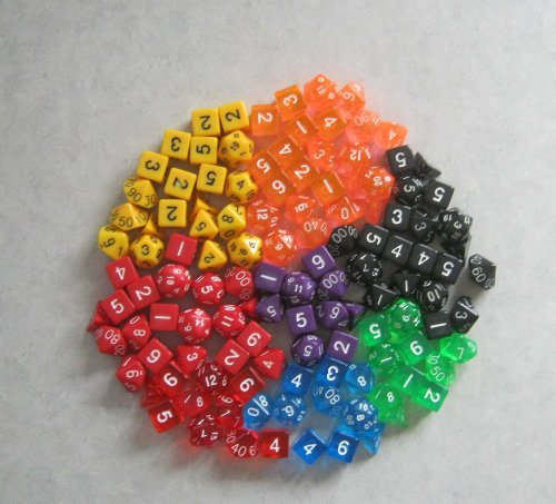 6x Sets of 10 Polyhedral Dice: Half a Pound of RPG / D&D Dice!