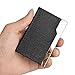 MaxGear Professional Business Card Holder Pocket Business Card Case Slim Business Card Wallet Business Card Carrier for Men & Women, 3.7 x 2.43 x 0.5 in, Vegan Leather & Stainless Steel, Oracle Black