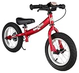 BIKESTAR® Premium 30.5cm (12 pulgadas) Bicicleta sin pedales para los exploradores mas valientes a partir de 3 años ★ Edición Sport ★ Rojo