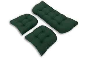 Outdoor Wicker Patio Chairs Cushions, 3 Set of Outdoor Chair Cushions for Patio Furniture, Garden Bench Pad Chair Cushions fo