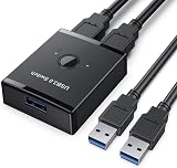 Ruelen KVM USB 3.0 Hub Switcher 1 PC Sharing Keyboard Mouse Printer 2 Devices view 4