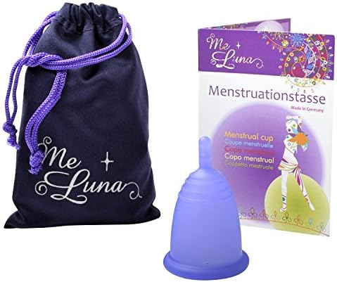 MeLuna Sport Copa Menstrual, Palito, Violeta Azulado, Talla M - 1 Unidad