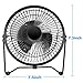 COMLIFE 7.5 Inch Battery Operated or USB Powered Desk Fan, Metal Desktop Personal Fan with 4400mAh Rechargeable Batteries, 2 Speeds and Low Noise, Portable Cooling Fan for Home, Office or Outdoor Use