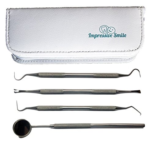 #1 Dentist Tools Kit - A Grade Stainless Steel Dental Hygiene Set, Tarter Remover, Dental Pick, Dental Scraper, Mouth Mirror and Free Protective Case - Thumbnail 7