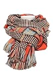 Pink Queen Lovers Soft Houndstooth Reversible Dual Purpose Long Scarf Wrap Shawl