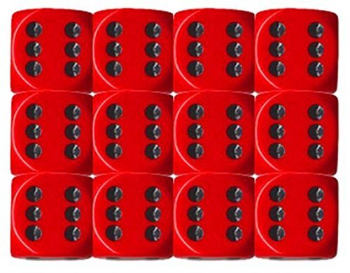 6-sided Dice: Opaque Red by Chessex