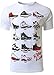 Mens Hipster The Retro Kicks Jordan Running Print T-Shirt
