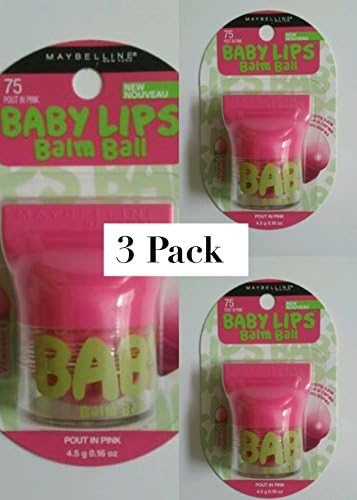 Maybelline Baby Lips Balm Ball Pout In Pink 75 (Pack of 3)