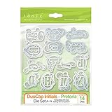 Tonic Studios 608E Pretoria Duo - Caps Alphabet Dies A - N, Grey