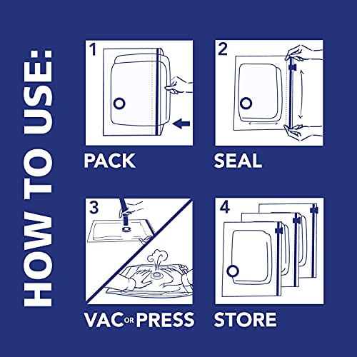 Hefty Shrink-Pak - 4 Large Vacuum Storage Bags for Clothes, Pillows, Towels, photo 12