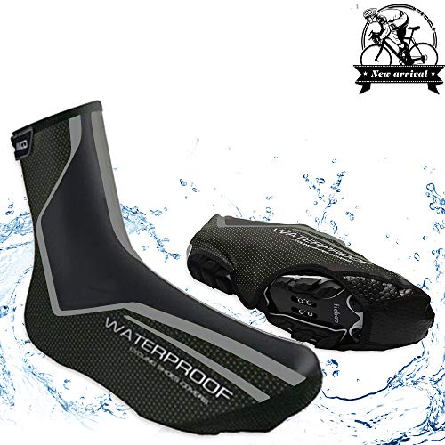 Cycling Shoe Covers Road Bike Shoes Toe Cover Zippered MTB Winter Cycling Shoes Covers for Outdoor Sports (Black, M) - Thumbnail 7