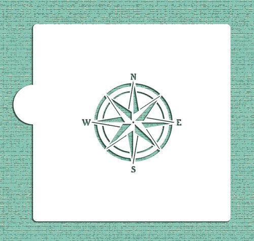 Compass Rose Cookie and Craft Stencil CM094 by Designer Stencils