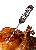 Fosmon Cooking Thermometer, Digital Meat Thermometer Instant Read with Long Stainless Steel Probe & LCD Screen for Food, Meat, Kitchen, BBQ, Grill, Liquid, Oil