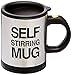 OliaDesign Forum Novelties Self Stiring Mug, Silver, Black