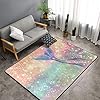 Bedroom Living Room Kitchen Extra Large Kitchen Rugs Home Decor - Magic Tail Glitter Pink Mermaid Floor Mat Doormats Fast Dry Toilet Bath Rug Yoga Mat Throw Rugs Runner