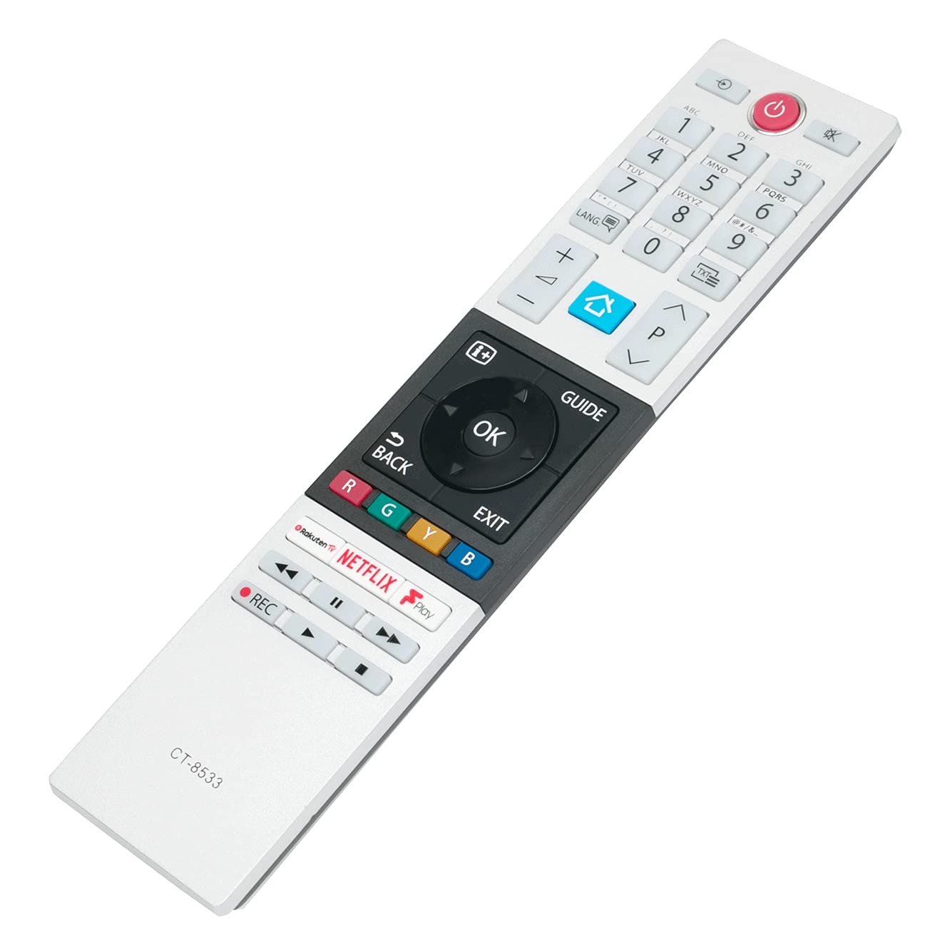 VINABTY CT-8533 CT8533 30099654 Replacement Remote Control for Toshiba UHD TV's 49T6863DB 43L3863DB 43V6763DB 43T6863DB 43V6863DB 49V6863DB 43U6863DB 43T6863DB 43U5766DB 43U5863DB