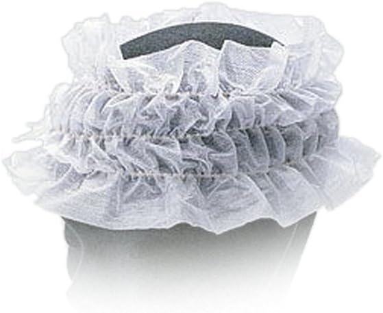 Sesiomworld Elastic Hair Protection Headbands, 100 Units, 400 g, White, 100 count (Pack of 1)