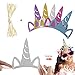Unicorn Cupcake Toppers and Wrappers and Glitter Unicorn Hats for Kids Unicorn Party Decorations(24 pcs Toppers & 24 pcs Double Sided Wrappers & 10 pcs Glitter Unicorn Hats)